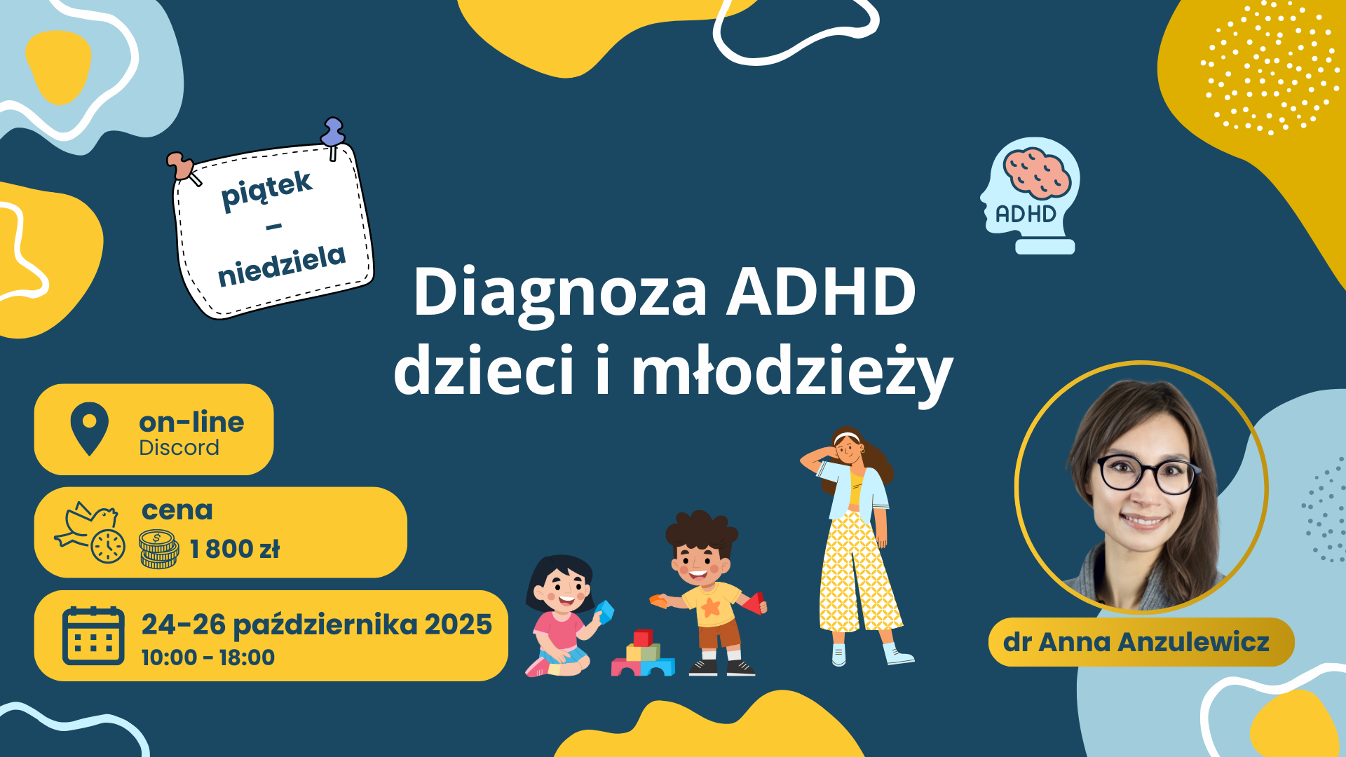 Infografika Diagnoza ADHD dzieci i młodzieży