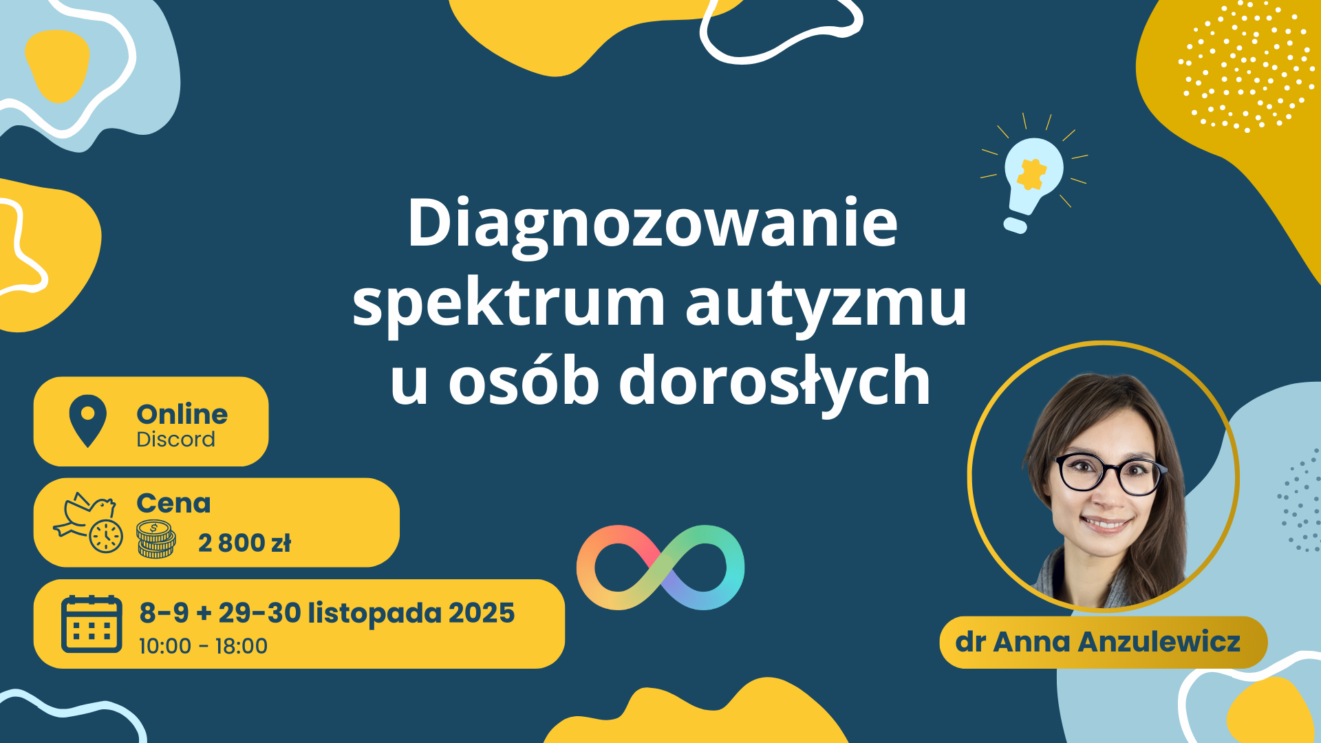Infografika szkolenie diagnoza spektrum autyzmu u dorosłych